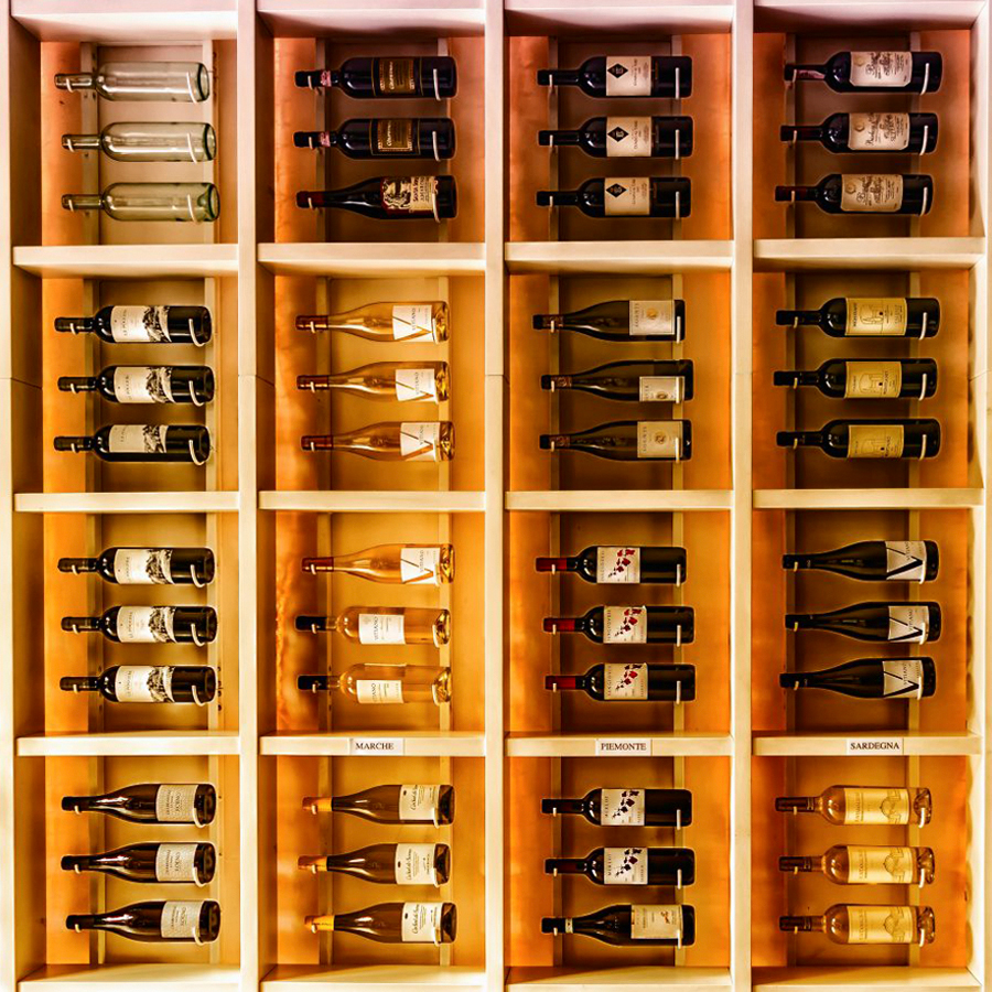 wine shelf